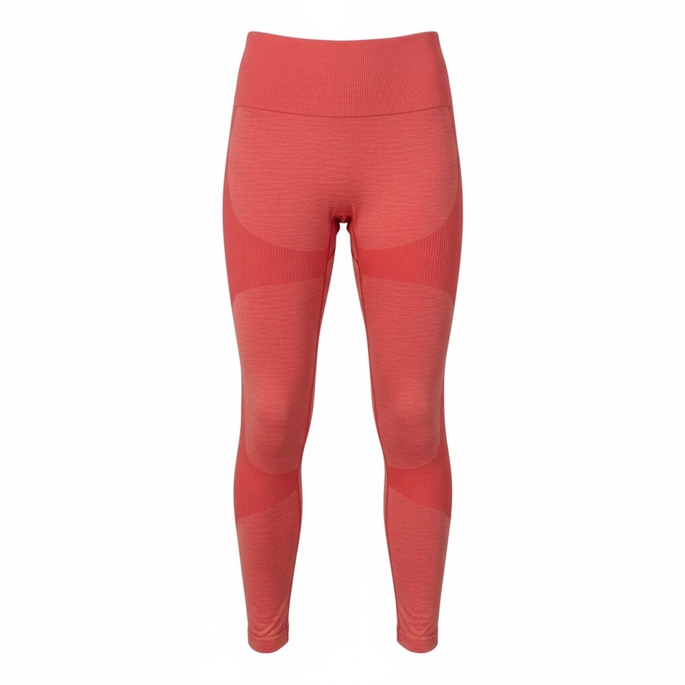 Woman’s Seamless Stretch Leggings - Waist 12” Inseam 25” Coral High Waist